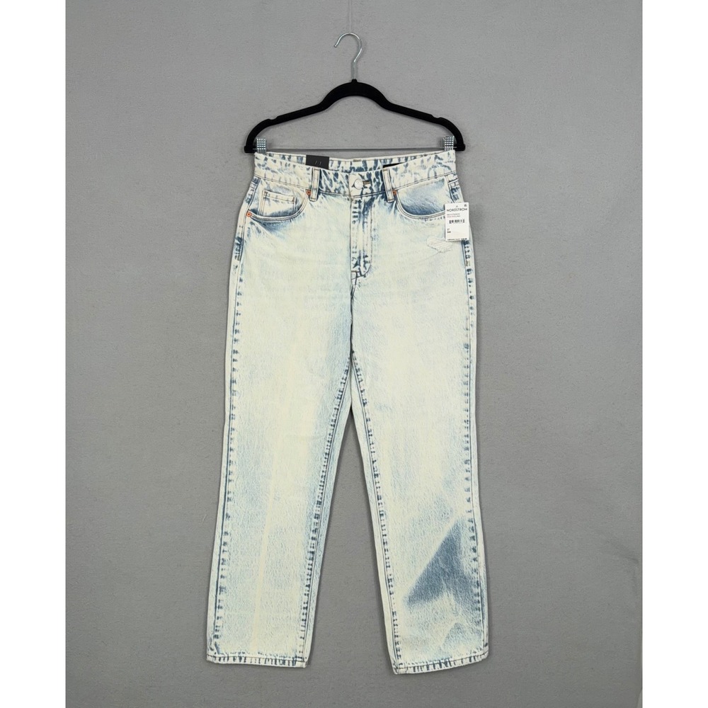BLANKNYC Jeans Women 27 Light Blue Acid Wash The Stanton Straight Leg Retro NWT